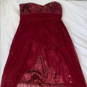 Red sparkly dress